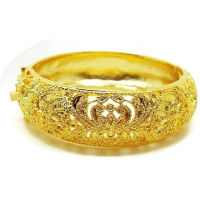 Pretty 22K 23K 24K Thai Baht Yellow Gold GP Jewelry Bangle Bracelet