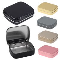 Mini Tin Box Flip Storage Box With Lid Portable Rectangular Small Empty Case Organizer For Money Coin Candy Key Home Organizer Storage Boxes