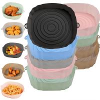 Air Fryer Pan Silicone Basket Airfryer Oven Baking Tray Reusable Pot Mold Pizza Fried