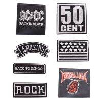 1Pcs Back In Black School Amazing Rock Hot Melt Adhesive Applique Embroidery Fashion Patches DIY Clothing Accessorie for Women Haberdashery