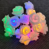 ไฟ LED เชือก เทียม ดอกกุหลาบ สตริง ไฟ งานแต่งงาน ไฟประดับ เทศกาล Rose String Light ไฟตกแต่ง