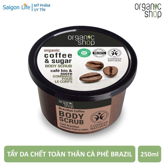 Tẩy tế bào chết toàn thân organic shop organic coffee & sugar body scrub - ảnh sản phẩm 1