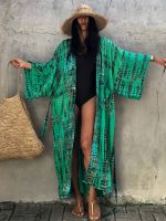 Fitshinling งูพิมพ์ Oversize Beach Cover Up ชุดว่ายน้ำ2022ฤดูร้อน Vintage Kimono Bohemian Holiday Long Cardigan Outing New