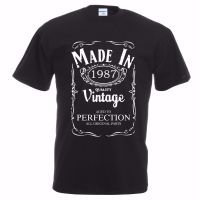 Hipster Made In 1987 Aged Of Perfection Vintage graphic t-shirt in Men Black