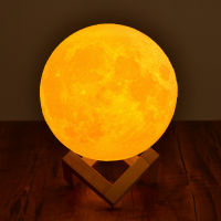 Dropshipping Moon Light Night Light 3D Print Moon Lamp LED Rechargeable light Home Decor Creative Children Gift