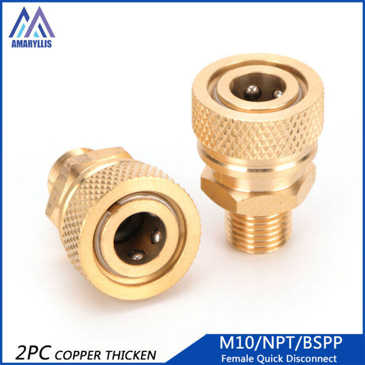 M10x1 Quick Disconnect Copper Male Female PCP 1/8BSPP Coupling ...