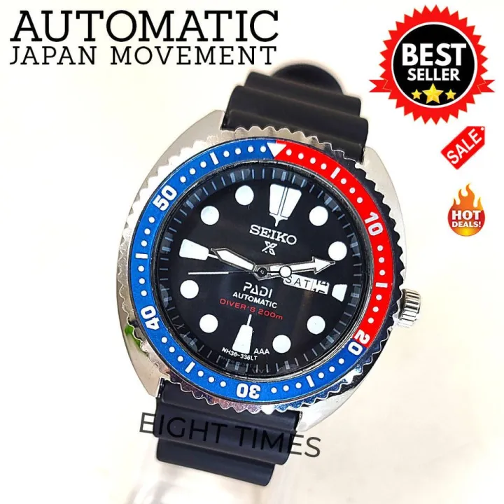 Seiko Diver Black Blue Red With Date Automatic Watch for Men | Lazada PH