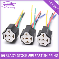 Samurry ✨Hot Sale✨ Car ตัวยึดรีเลย์รถยนต์เซรามิก, 5 pins Auto RELAY SOCKET 5 PIN RELAY CONNECTOR ปลั๊กเซรามิครีเลย์ยึดที่นั่งรีเลย์สูงพร้อมหมุด