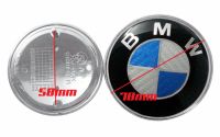 1ชิ้น โลโก้ สำหรับ BMW ด้านหลัง ; คาร์บอนน้ำเงินขาว 78mm / E31 ; E36 ; E36/7 ; E36/8 ; E39 ; E53 ; E65 ; E66 ; E67 ; E68 ; E92 ตราสัญลักษณ์ฝากระโปรงรถ ; ป้ายท้ายรถ