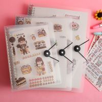 Cute Cartoon Girl Heart Good-looking Button Loose-leaf Book Frosted Shell Notebook B5 Japanese and Korean A4 Students A5 Note Books Pads
