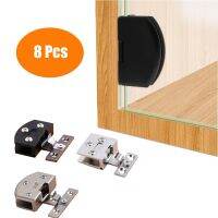 【CW】 8 Pcs Fitting Glass Door Hinge Clamp Free-Opening Hole Cabinet Hinges Display Swivel Cupboard