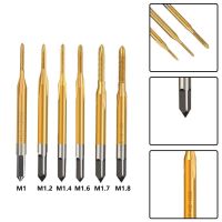 1pc HSS Titanium Coated Thread Tap Metric Straight Flute Screw Tap Hand Tools M1 M1.2 M1.4 M1.6 M1.7