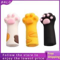 BNLO 6ชิ้น Kawaii ปลอกใส่ดินสอตีนแมวดินสอลายการ์ตูน Extender ดินสอลายน่ารักป้องกัน