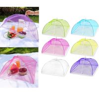 6 Pcs Pop-Up Mesh Screen Food Cover Tent Reusable Collapsible Anti Fly Mosquitoes Umbrella Food Cover Net Protector for Home Ou