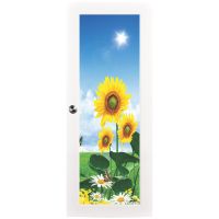 ⭐สินค้าใหม่⭐ ประตู พีวีซี PVC 1F กระจก SUNFLOWER กระจกเต็มบาน