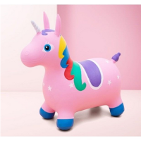 Babyskill ม้ายางกระโดด (Horse Pink) ม้ายางเด้งดึ๋งๆ มีเสียง ปลอดภัย รับน้ำหนักได้มาก ขนาดใหญ่ ยางหนา  ของเล่นสำหรับเด็ก ม้าโยก ม้ากระโดด