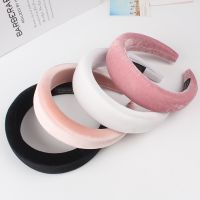 【CC】 Thick Headband Hair Bands Accessories Plastic Padded Hairbands Headwear Hoop 4CM