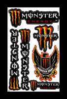 สติ๊กเกอร์ Monster สีส้ม สติ๊กเกอร์แต่งรถมอเตอร์ไซค์ บิ๊กไบค์ ATV หมวกกันน็อค รถยนต์ สติ๊กเกอร์เคลือบเงาคุณภาพดี