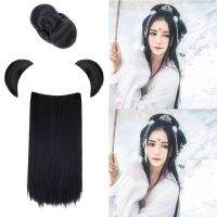 【✠】 （hgestore） Hanfu การสร้างแบบจำลองของสัญญาธงผมผู้หญิงจากราชวงศ์ชิงคอสเพลย์ครัวซองต์สากล