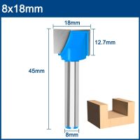เครื่องตัดดอกสว่านช่อง T ไม้ปลายสว่านเราเตอร์คาร์ไบด์บิต CNC เราเตอร์ทำความสะอาดด้านล่าง18/20/22/25/30/ 32มม. ก้าน8มม. 1ชิ้น