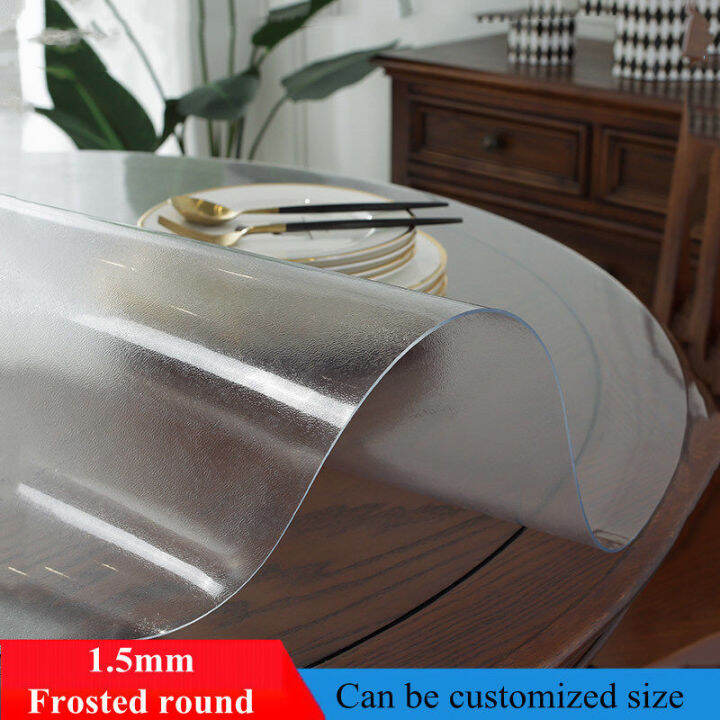 kingdom （1.5mm Frosted Round） Customize Thick Crystal Clear Table