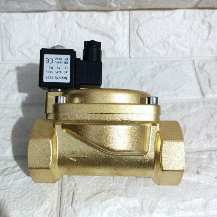 Solenoid 220v 2inch Selenoid Valve Kuningan Solenoid Water Valve Kran ...