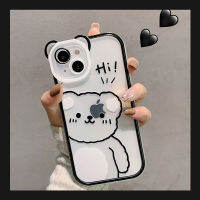 Creative Fashion Bear Lens Soft Silicone Case สำหรับ Iphone 14 13 12 11 Pro Max 12 Pro Max 13 Pro Max 7 Plus 8 Plus X XS  ครอบคลุมเลนส์หมีเคสโทรศัพท์