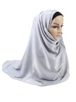 【CC】❃  New Silk Scarf Turban Wrap Shawl Beach Bandana Lslam Hijab Cap Musulman Mujer Jersey Scarve Headscarf