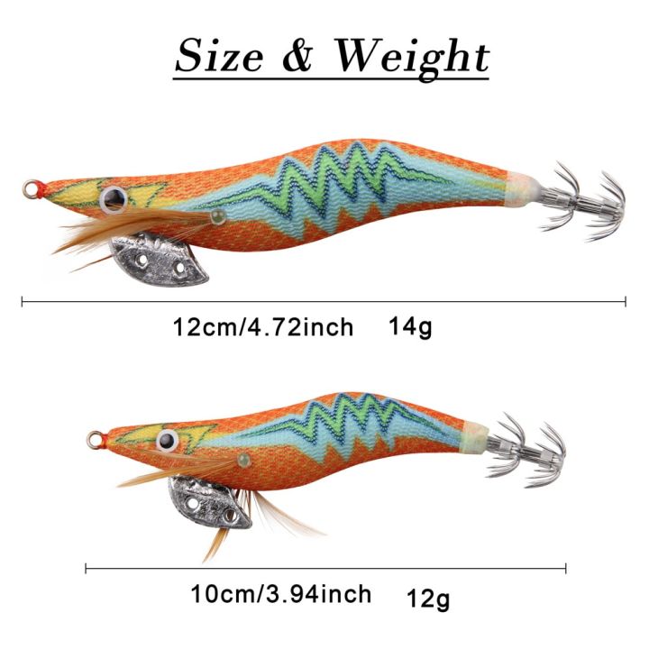 30ชิ้น-20ชิ้น-10ชิ้นกุ้งตกปลาไม้ล่อปลาหมึกจิ๊กตะขอตกปลาหมึกหมึกยักษ์เหยื่อแข็งเหยื่อกระตุกเทียม