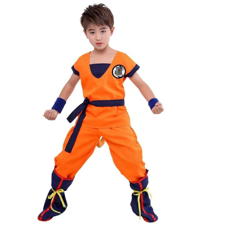 aeozad-son-goku-คอสเพลย์สำหรับ-crian-as-conjunto-de-peruca-และ-sapatos-roupas-infantis-adere-os-para-การแสดง-festa-ของขวัญวันครบรอบ-halloween-meninos