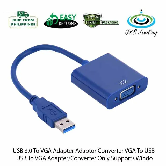 USB 3.0 to VGA Adapter Adaptor Converter Adapter/Converter Only