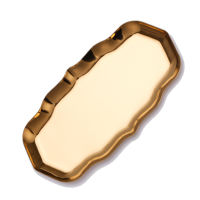 Creative Metal Storage Tray Gold Cosetics Jewelry Finishing Tray Small Items Jewelry Display Tray Mirror Literary Retro Plate