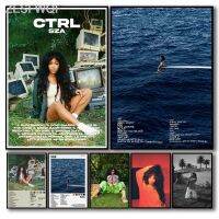 โปสเตอร์นักร้อง SZA ที่สวยงามฮิปฮอป Ctrl Sos อัลบั้มเพลงผ้าใบรูปภาพตกแต่งบ้านสำหรับตกแต่งห้องศิลปะบนผนังเซ็กซี่