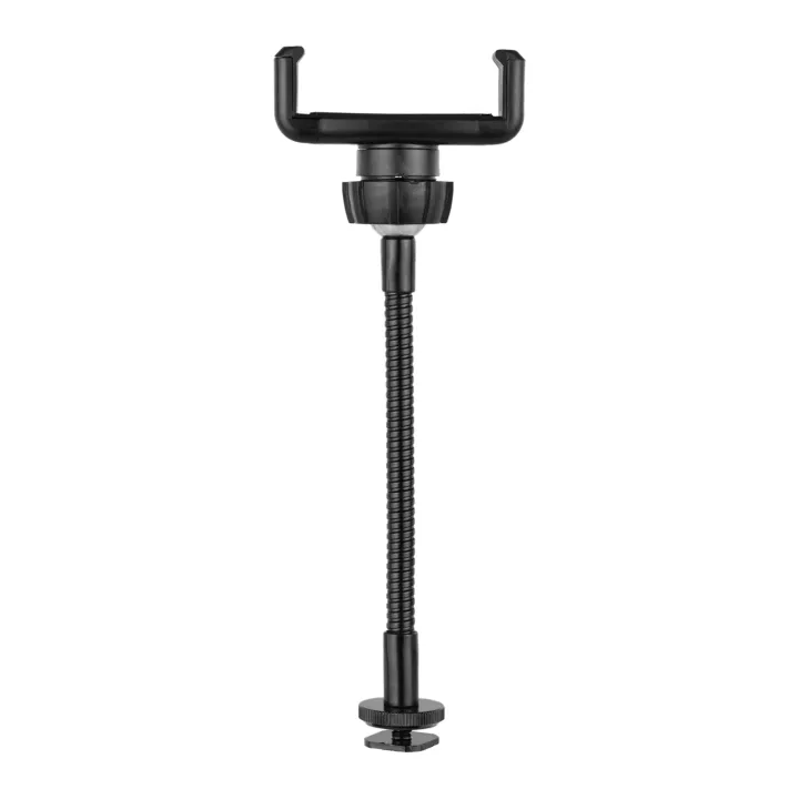 Foldable Phone Clamp Holder Stand with Cold Shoe Mounting for LED Ring