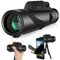 ZZOOI 80X100 HD Monocular Telescope Long Range Zoom With Tripod Phone Clip For Outdoor Hunting Bird-watching