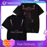 K-Pop Star เสื้อแขนสั้นเสื้อยืดพิมพ์ภาพสีดำ2022คอกลมเวิลด์ทัวร์คอนเสิร์ตเสื้อพิมพ์ลายสำหรับผู้ชายผู้หญิง