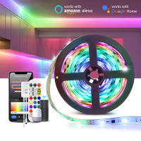 Tuya Smart LED Neon Light Strip WiFi Bluetooth Music APP Control WS2811 RGBIC Alexa Pixel LED Strip Room Party Decor 110V 220V