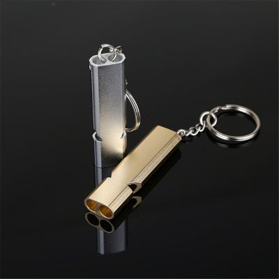 Survival Whistle Portable Aluminum Safety Whistle for Outdoor Hiking Camping Safe Souvenir Cheerleading Team Sports Tool Whistle Survival kits