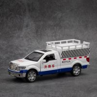 1/32 Scale Simulation Ford F-150 Alloy Rescue Engineering Vehicle Lift Table Model Sound And Light Pull Back Kids Toys Cars