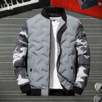 Men Winter Jackets 2021 Warm Fleece Bomber Jacket Coat Male Fashion Winter Outwear Outfits Patchwork Parka Men Armygreen Grey