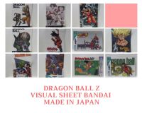 Dragon Ball Z  VISUAL SHEET BANDAI Made in Japan ฉลอง 50 ปี  แผ่นพาสติก ขนาด 42x30 cm