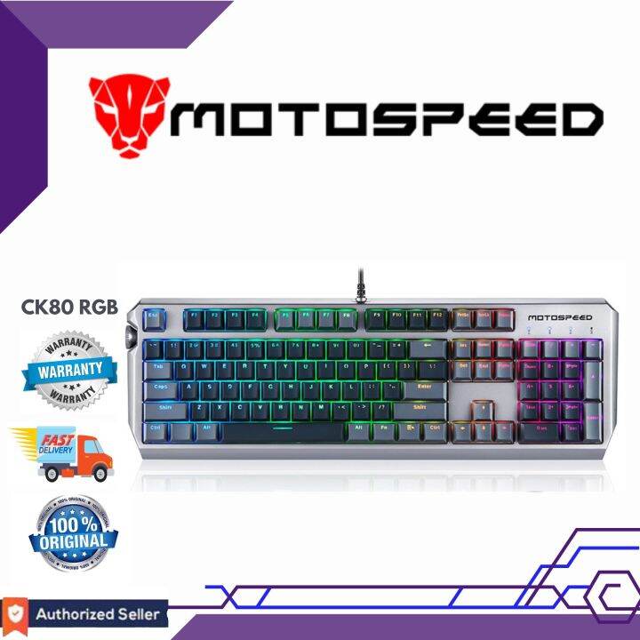 Motospeed CK80 RGB Mechanical Keyboard with Outemu RGB Backlight, Blue ...
