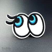 Eye Patches Sewing On Embroidered Applique Fabric for Jacket Badge Clothes Stickers Patch Haberdashery