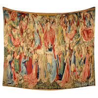 【cw】Christian Art Wall Hanging The Last Judgment Religious Tapestry Home Decoration For Living Room Bedroom Dorm ！