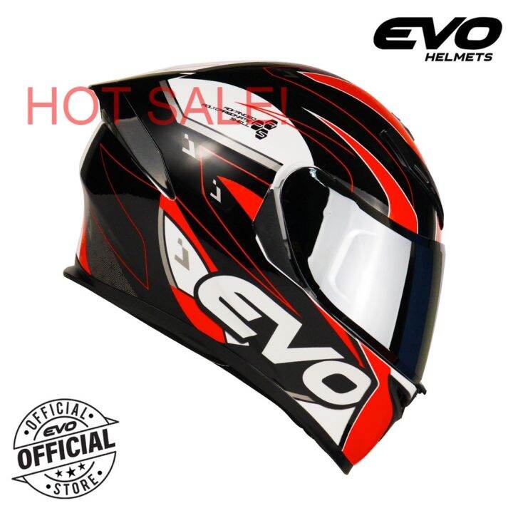 EVO GSX3000 Saber Full Face Dual Visor Helmet with Free Clear Lens