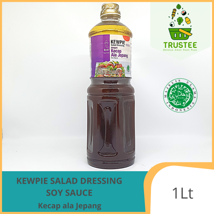 Kewpie Salad Dressing Soy Sauce 1 liter/ Saus Siram Halal 1 liter