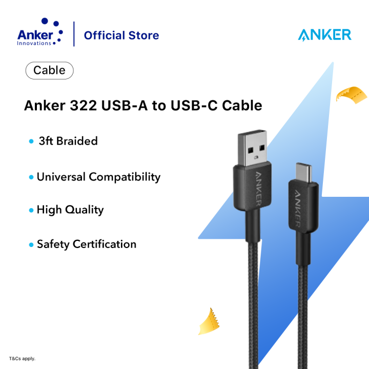Anker 322 USBA to USBC Cable 3ft Lazada