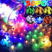 10-50pcs Round Balloon Lights LED Flash Colorful Luminous Lamps Mini Tumbler Ball Light For Christmas Wedding Party Decoration