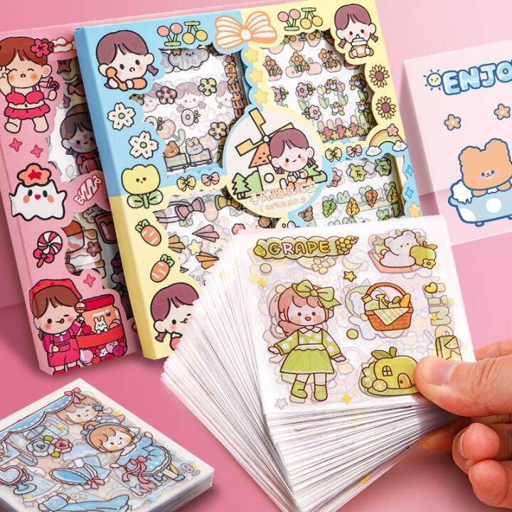 100pcs-cute-girl-journal-sticker-gift-box-pet-kawaii-stationery-scrapbooking-decoration-material-diary-phone-stickers