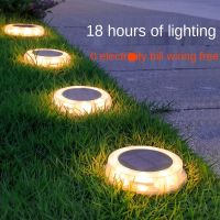 【LZ】☾❉❀  LED Solar Lawn Luz ao ar livre impermeável Enterrado Rua Luz Caminho do Jardim Luz Villa Hotel Branco/Quente Branco Estrada Direção Luz